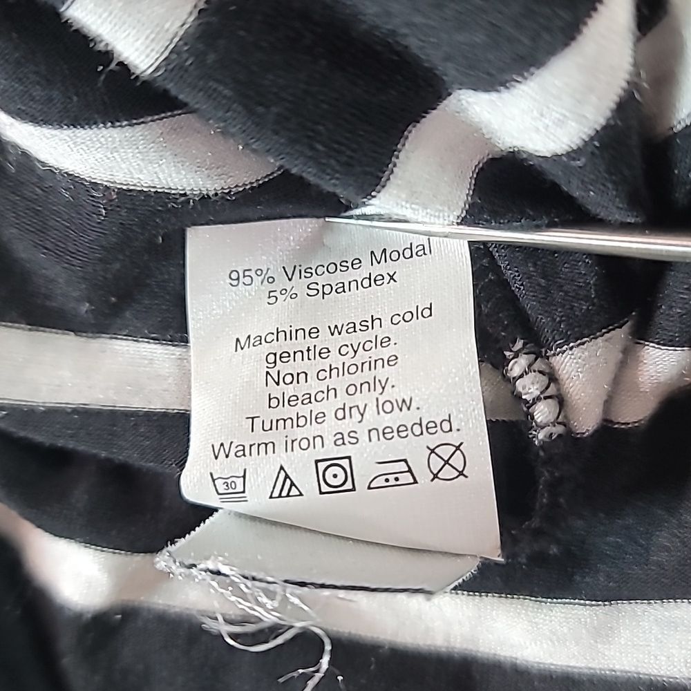 J. Crew Womens Black White Striped Scoop Neck Racerback Maxi Tank Dress Size M - Picture 8 of 8